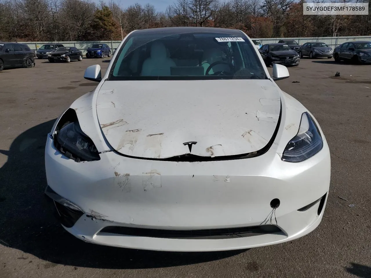 2021 Tesla Model Y VIN: 5YJYGDEF3MF178589 Lot: 78871234