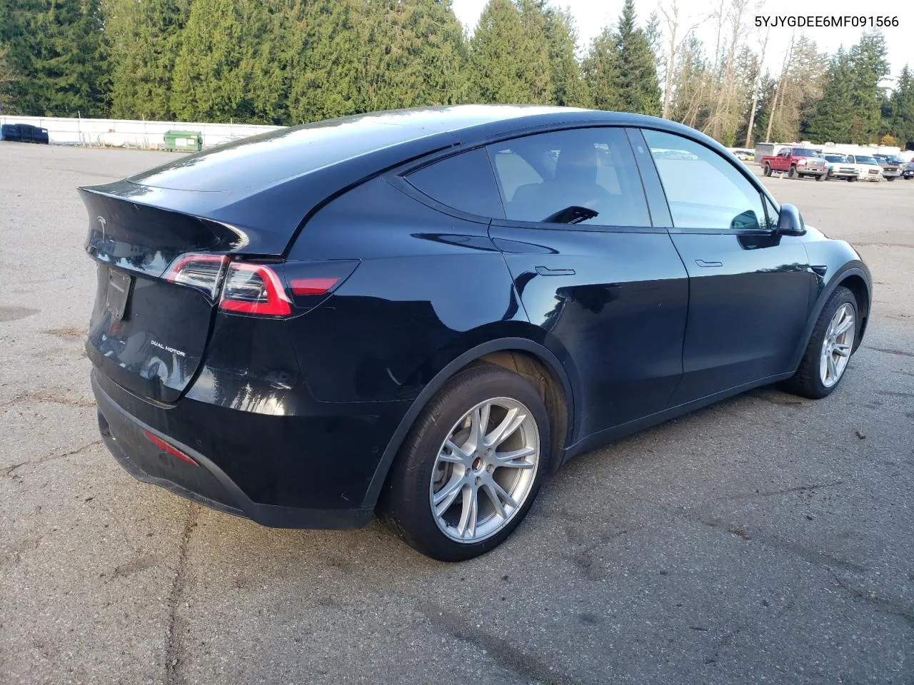 2021 Tesla Model Y VIN: 5YJYGDEE6MF091566 Lot: 79232544