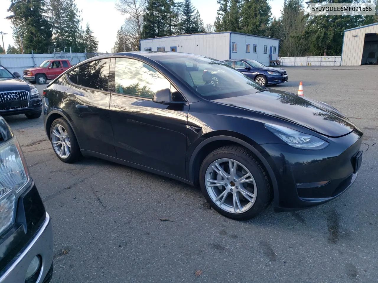 2021 Tesla Model Y VIN: 5YJYGDEE6MF091566 Lot: 79232544