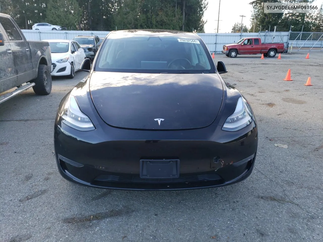 2021 Tesla Model Y VIN: 5YJYGDEE6MF091566 Lot: 79232544