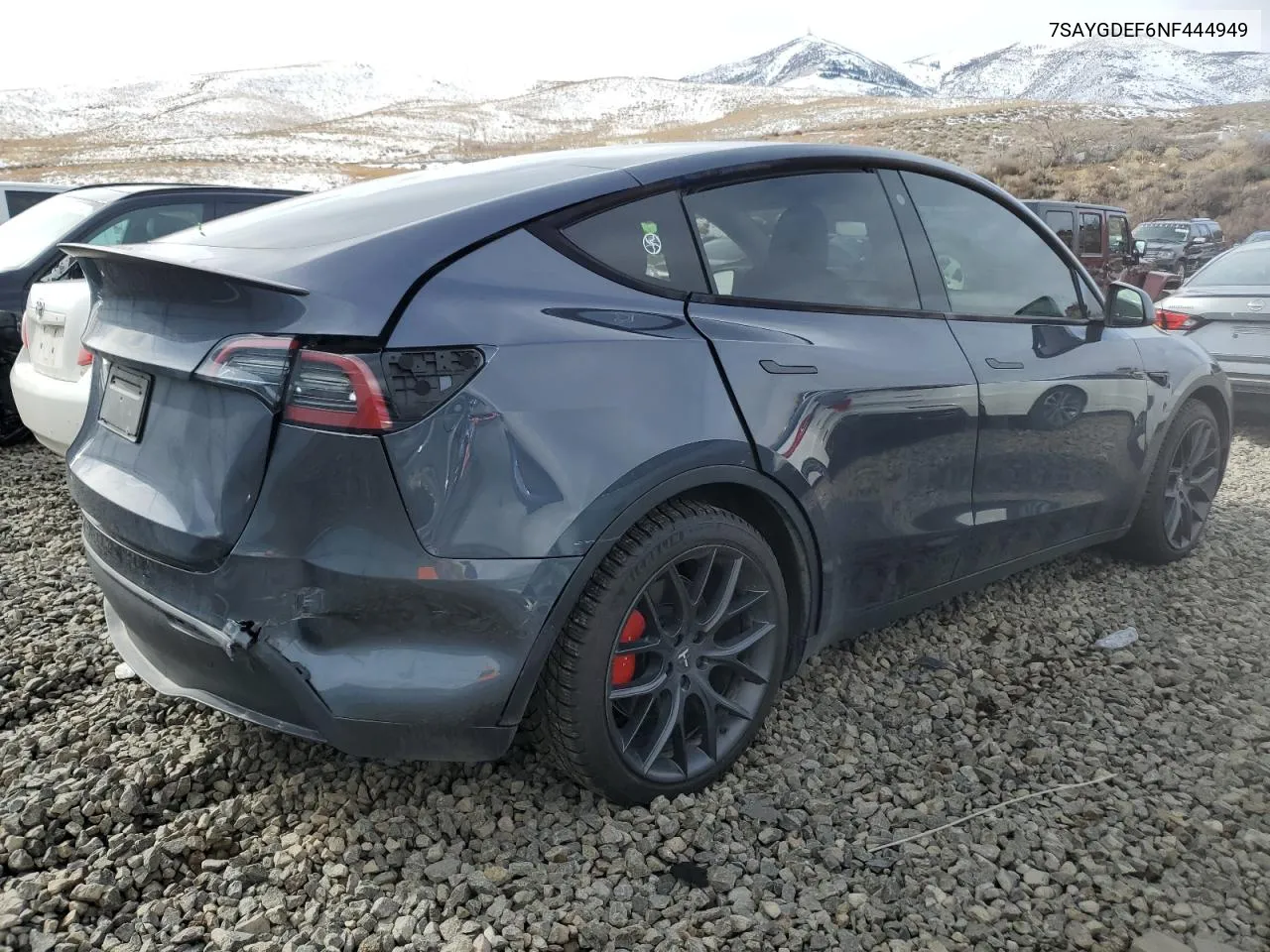 2022 Tesla Model Y VIN: 7SAYGDEF6NF444949 Lot: 43070724