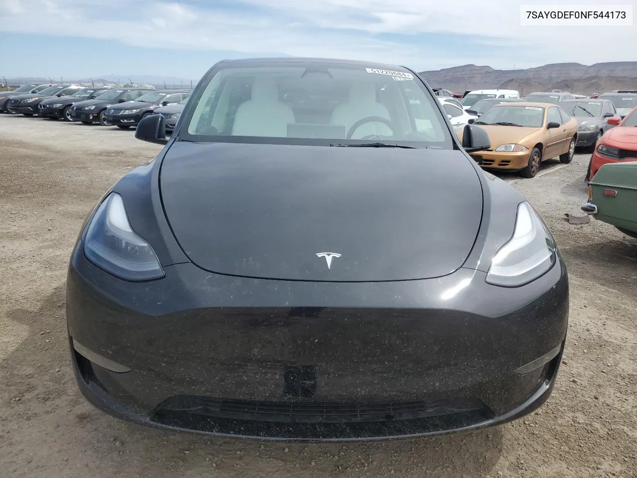 2022 Tesla Model Y VIN: 7SAYGDEF0NF544173 Lot: 51220684