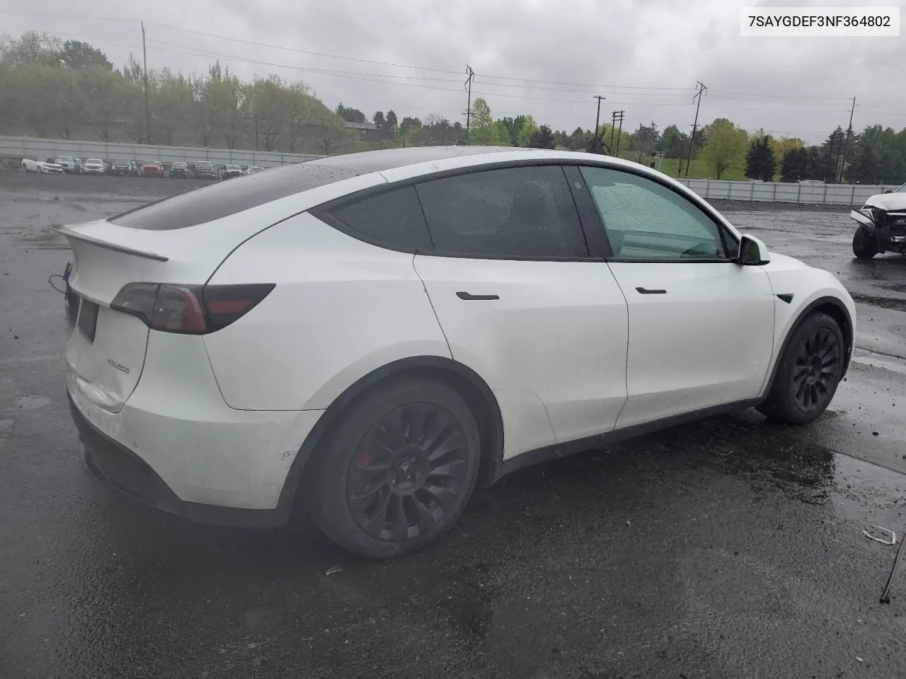 2022 Tesla Model Y VIN: 7SAYGDEF3NF364802 Lot: 52276654