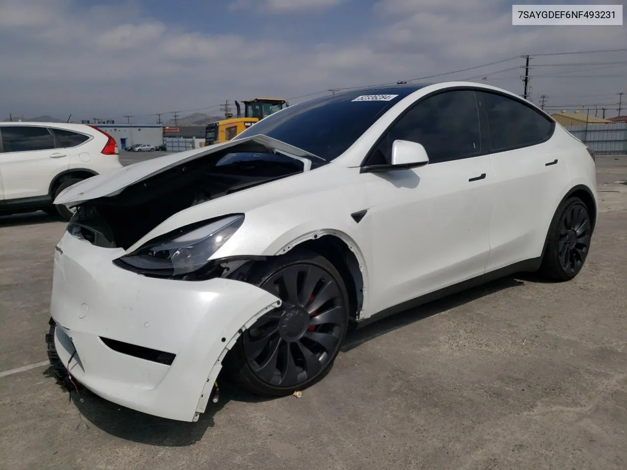 2022 Tesla Model Y VIN: 7SAYGDEF6NF493231 Lot: 52336284