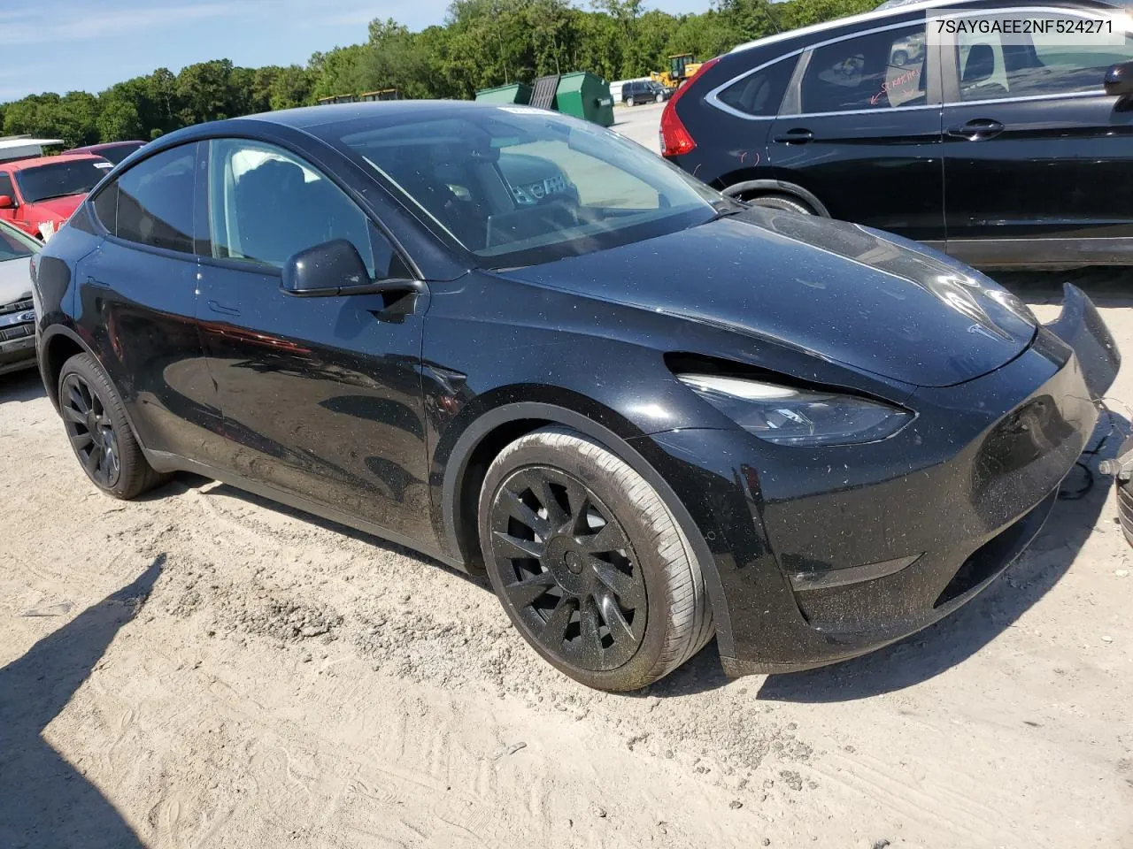 2022 Tesla Model Y VIN: 7SAYGAEE2NF524271 Lot: 56373404