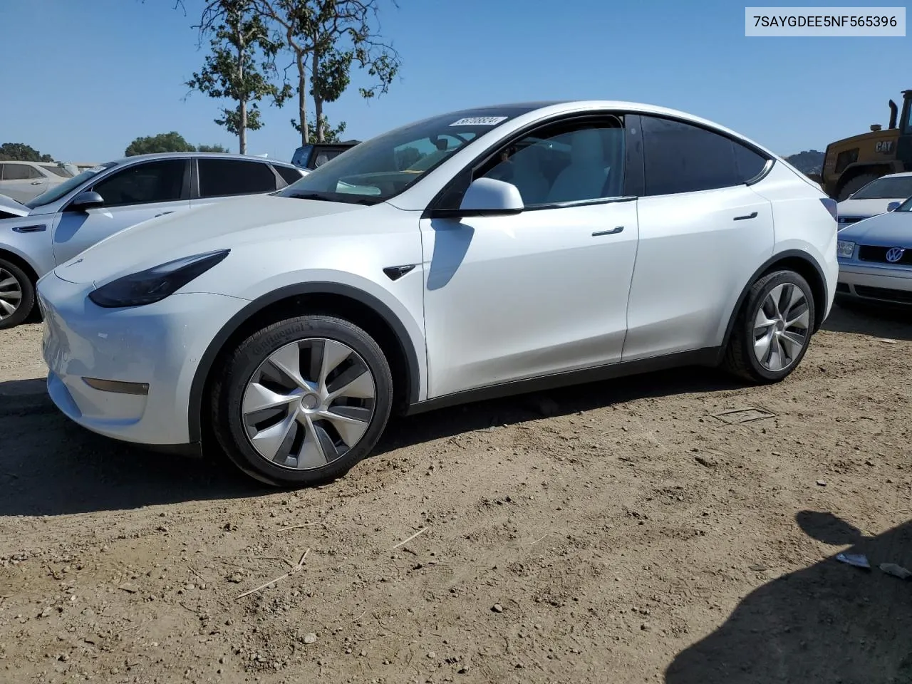 2022 Tesla Model Y VIN: 7SAYGDEE5NF565396 Lot: 56708824