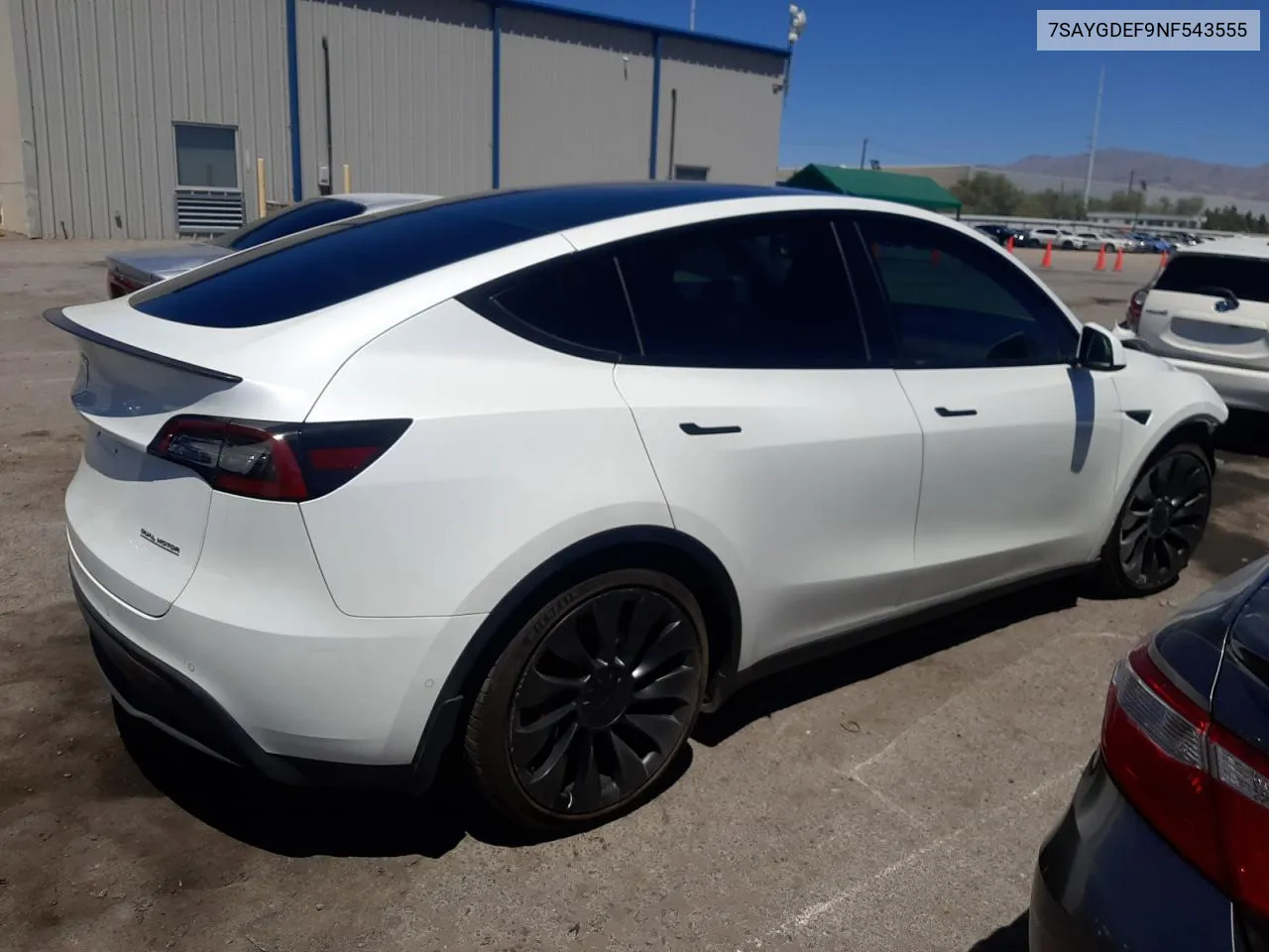 2022 Tesla Model Y VIN: 7SAYGDEF9NF543555 Lot: 57915554