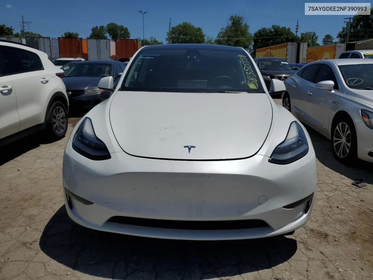 2022 Tesla Model Y VIN: 7SAYGDEE2NF390993 Lot: 58350954