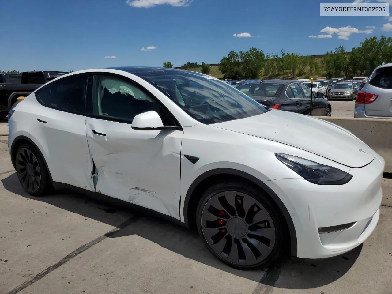 2022 Tesla Model Y VIN: 7SAYGDEF9NF382205 Lot: 58431414