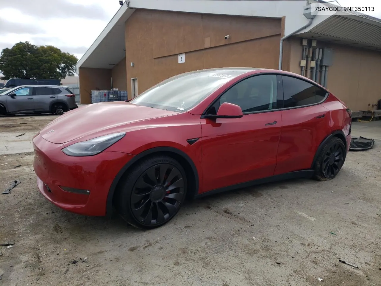 2022 Tesla Model Y VIN: 7SAYGDEF9NF350113 Lot: 59967884