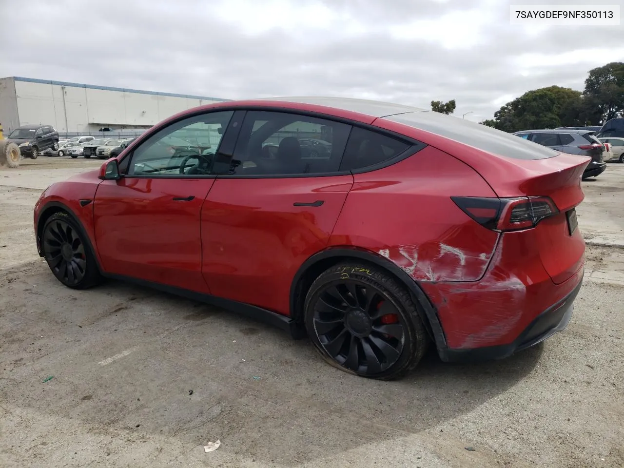 2022 Tesla Model Y VIN: 7SAYGDEF9NF350113 Lot: 59967884