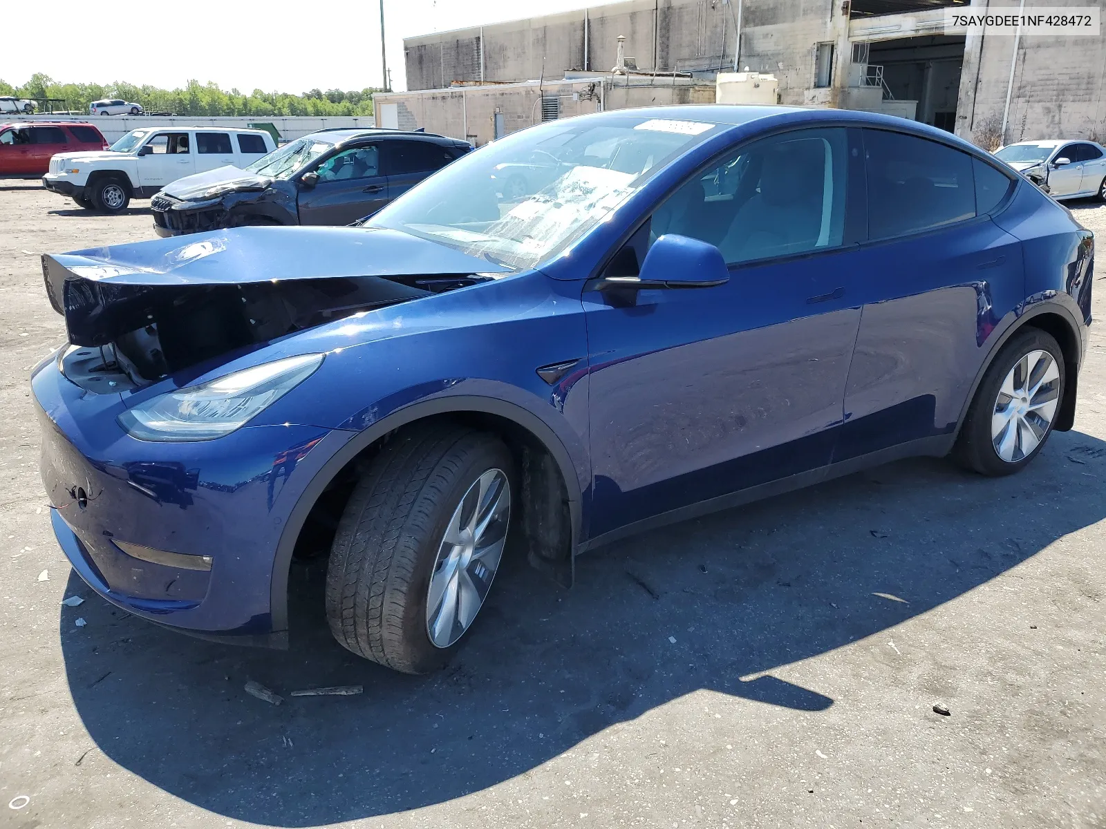 2022 Tesla Model Y VIN: 7SAYGDEE1NF428472 Lot: 60268334