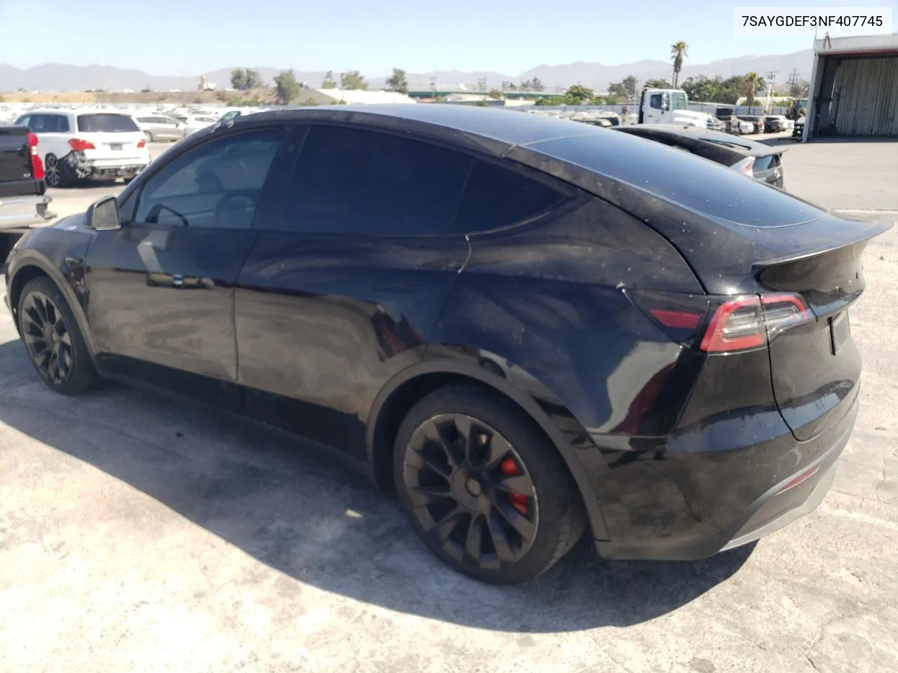 2022 Tesla Model Y VIN: 7SAYGDEF3NF407745 Lot: 60533554