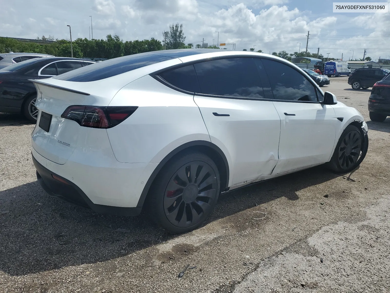 2022 Tesla Model Y VIN: 7SAYGDEFXNF531060 Lot: 60564174