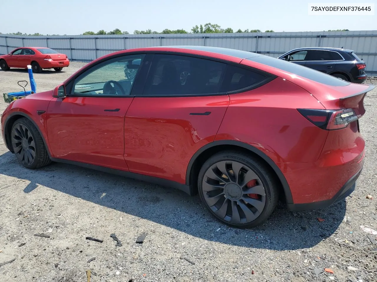 2022 Tesla Model Y VIN: 7SAYGDEFXNF376445 Lot: 63246664