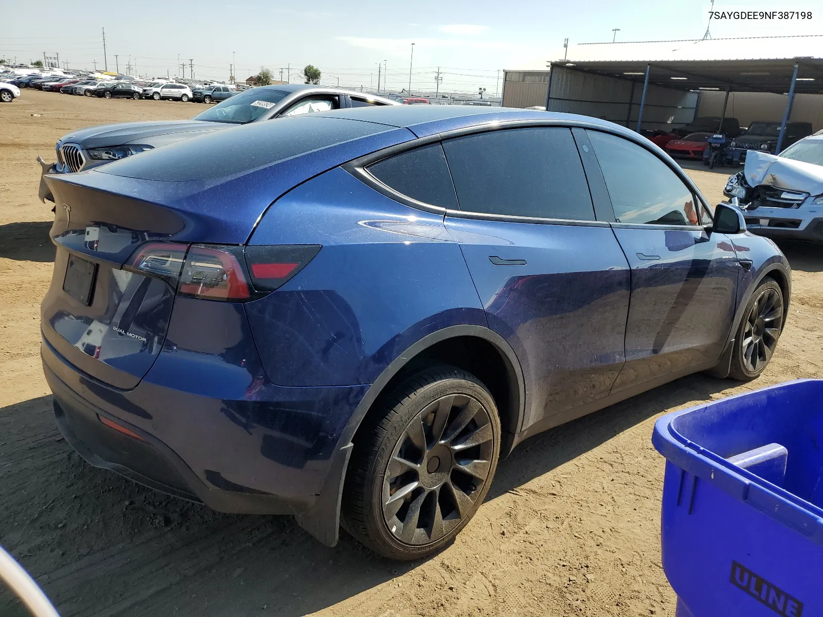 2022 Tesla Model Y VIN: 7SAYGDEE9NF387198 Lot: 63321554