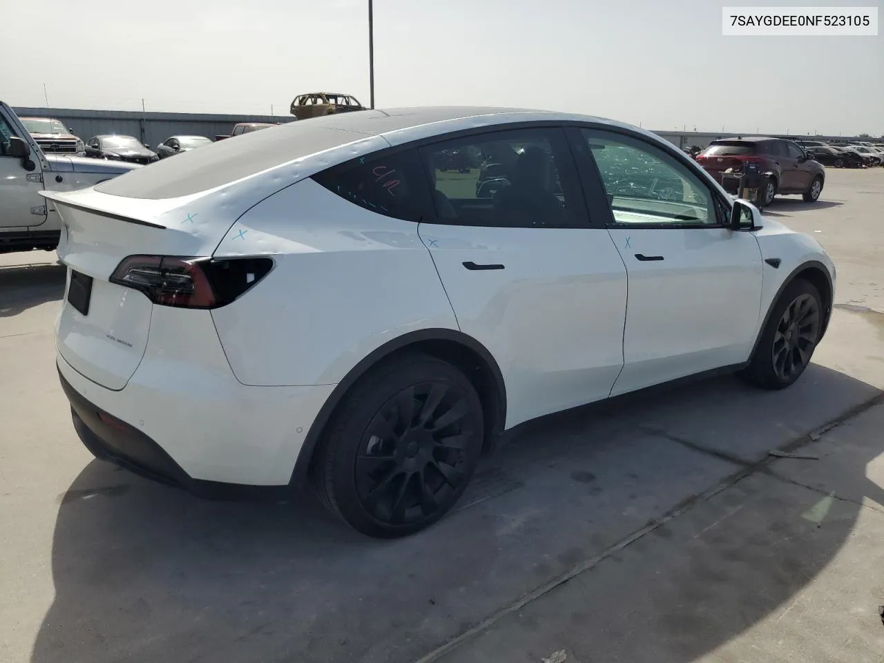 2022 Tesla Model Y VIN: 7SAYGDEE0NF523105 Lot: 63451034