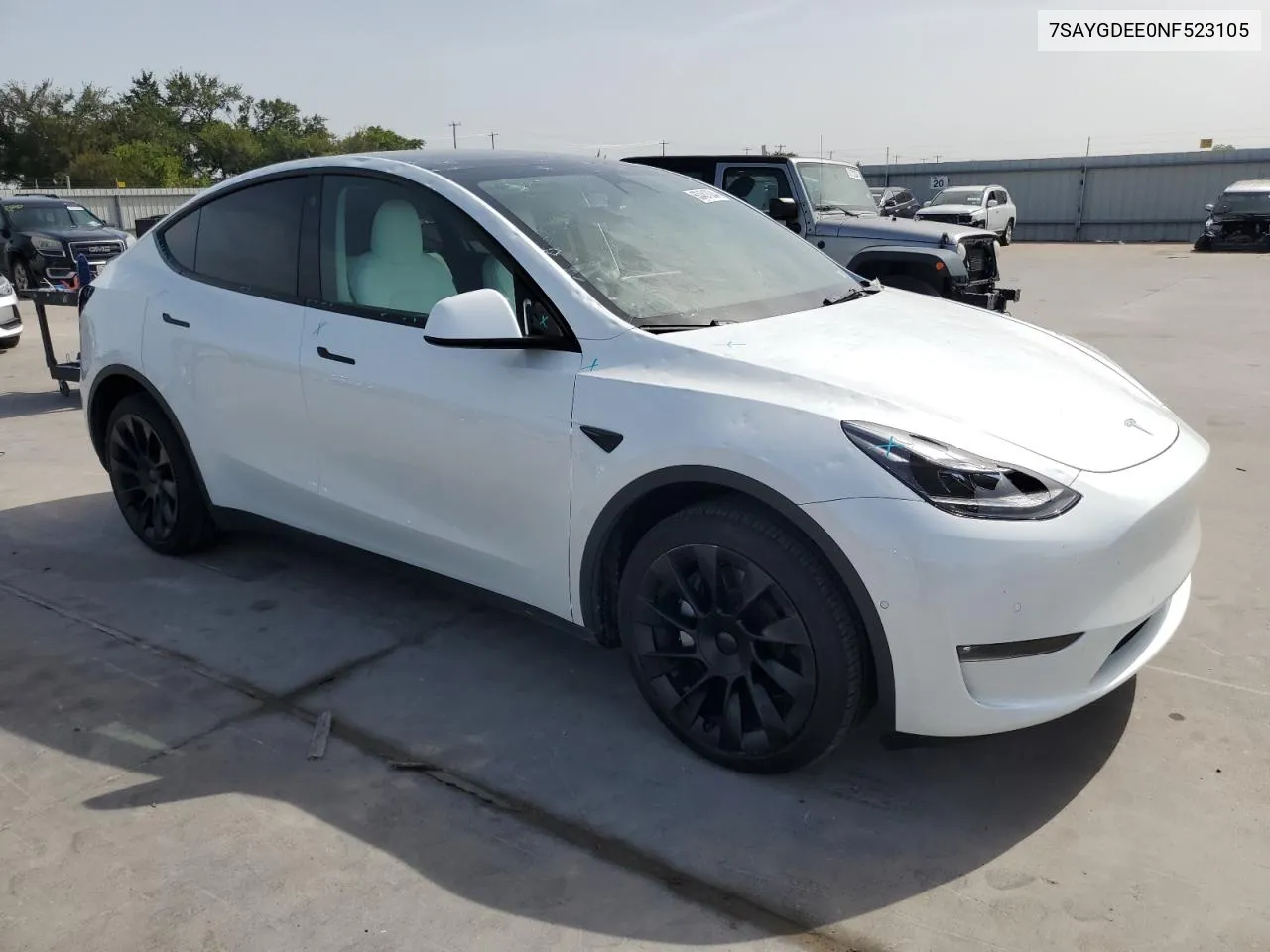 2022 Tesla Model Y VIN: 7SAYGDEE0NF523105 Lot: 63451034