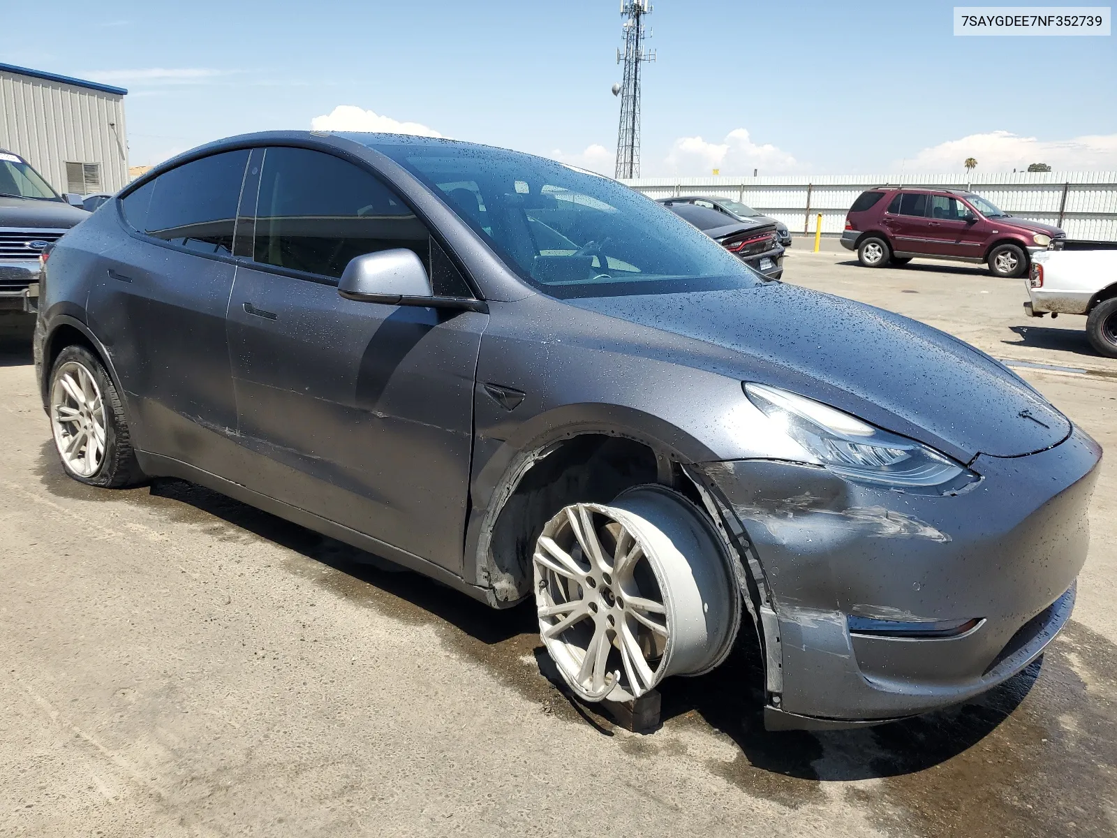 2022 Tesla Model Y VIN: 7SAYGDEE7NF352739 Lot: 63686004