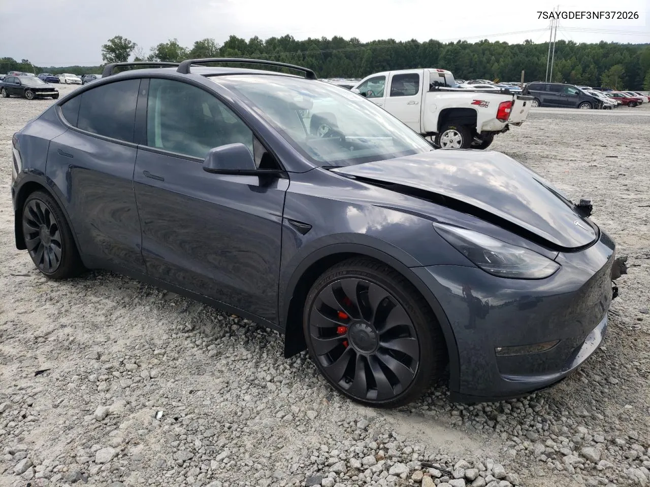 2022 Tesla Model Y VIN: 7SAYGDEF3NF372026 Lot: 63709973