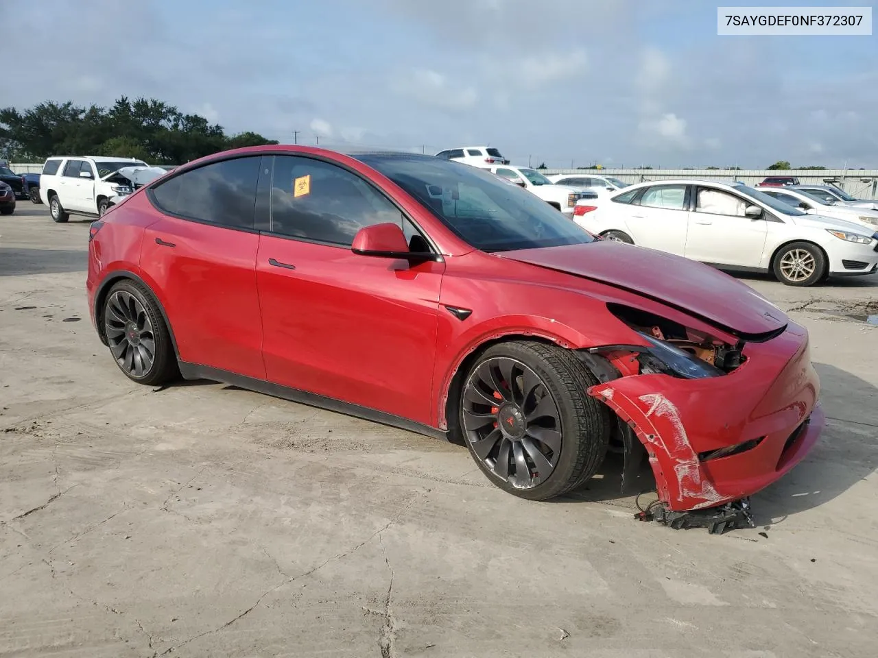 2022 Tesla Model Y VIN: 7SAYGDEF0NF372307 Lot: 64498394