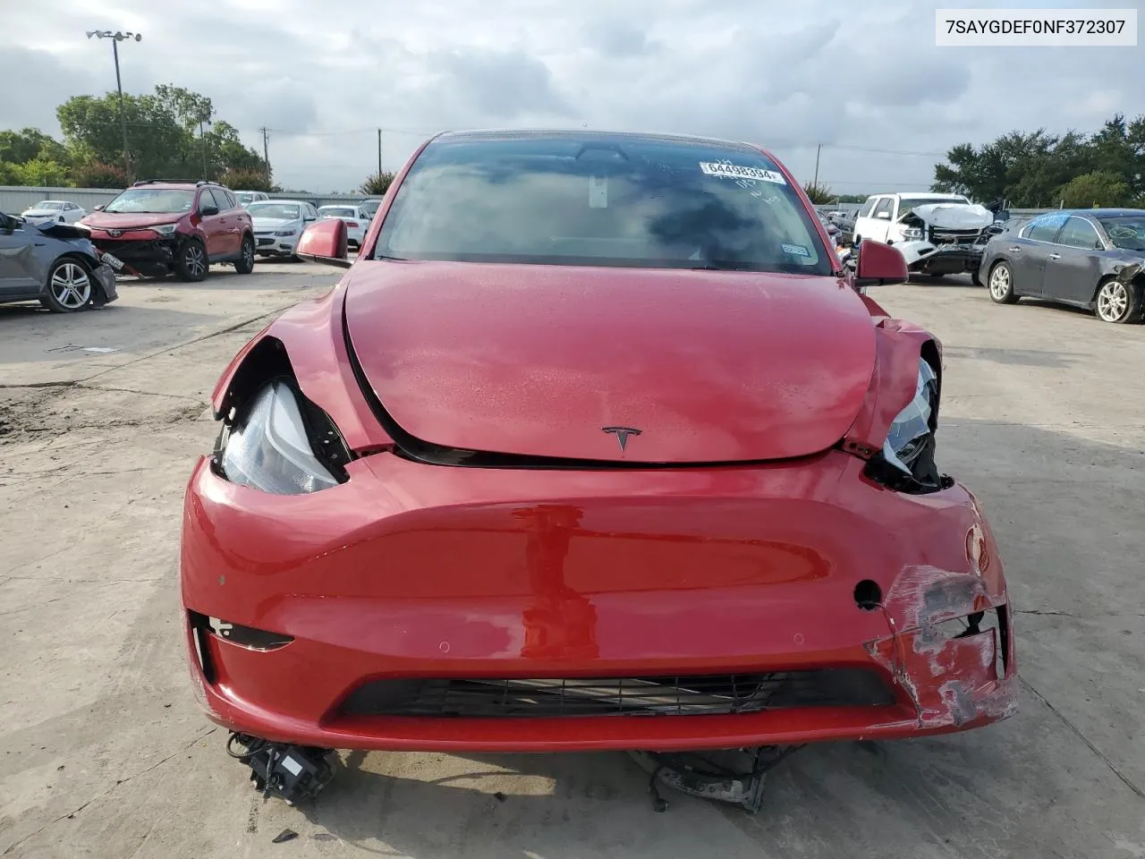 7SAYGDEF0NF372307 2022 Tesla Model Y