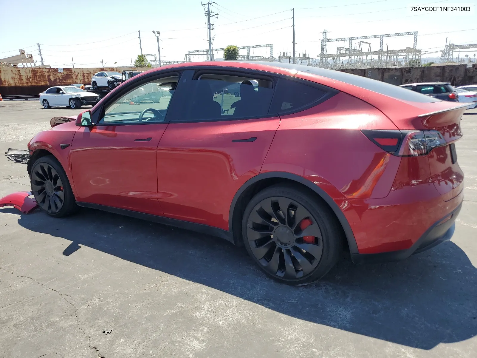 2022 Tesla Model Y VIN: 7SAYGDEF1NF341003 Lot: 64942664