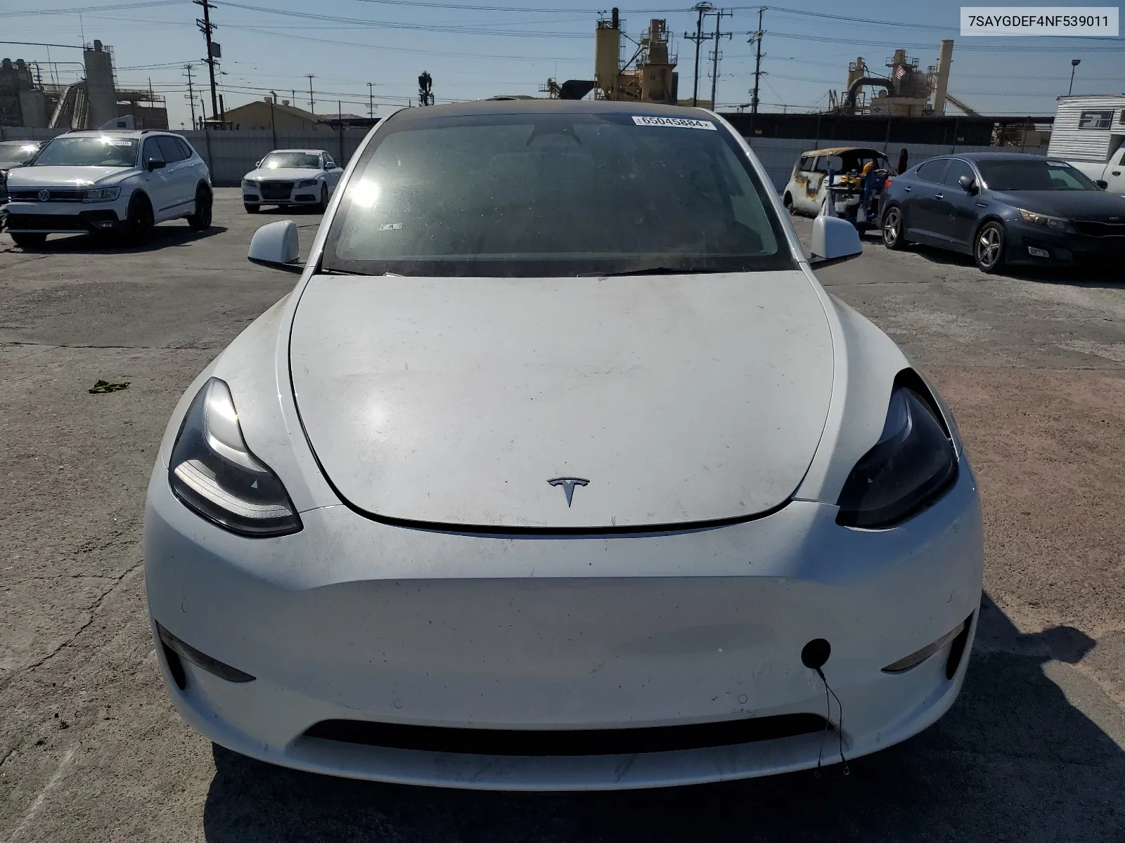 2022 Tesla Model Y VIN: 7SAYGDEF4NF539011 Lot: 65045884