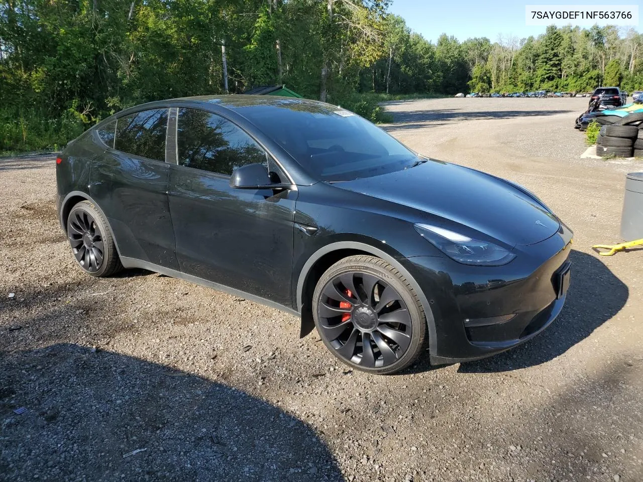 2022 Tesla Model Y VIN: 7SAYGDEF1NF563766 Lot: 66086924