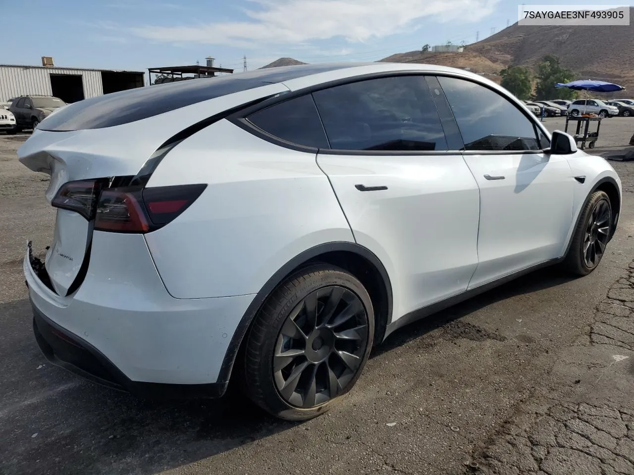 2022 Tesla Model Y VIN: 7SAYGAEE3NF493905 Lot: 66120834