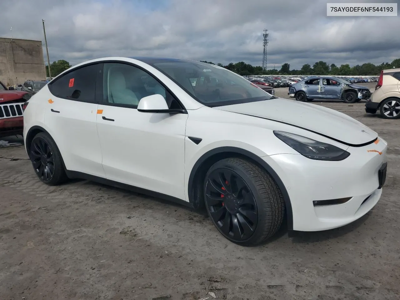 2022 Tesla Model Y VIN: 7SAYGDEF6NF544193 Lot: 66187754