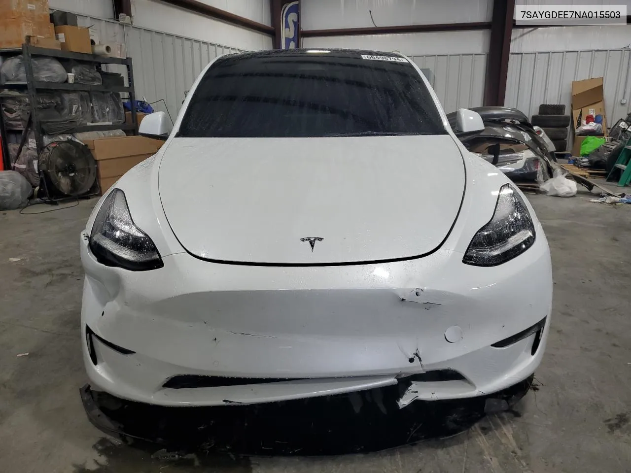 2022 Tesla Model Y VIN: 7SAYGDEE7NA015503 Lot: 66498794