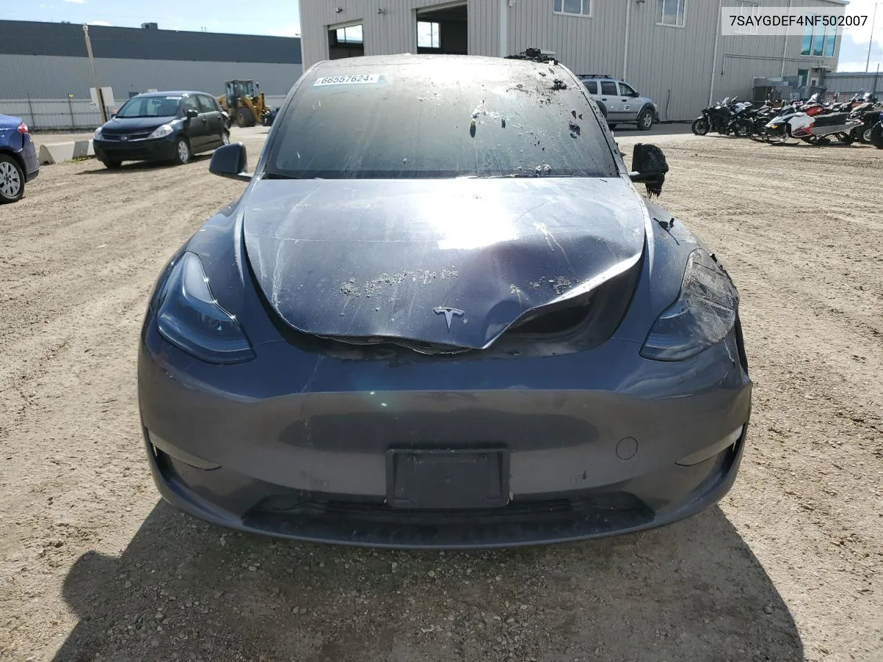 2022 Tesla Model Y VIN: 7SAYGDEF4NF502007 Lot: 66557624