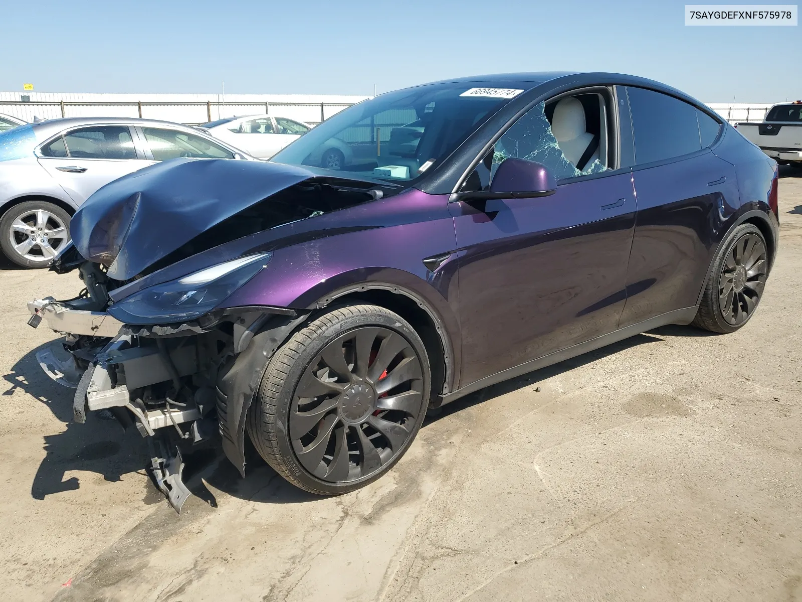 7SAYGDEFXNF575978 2022 Tesla Model Y