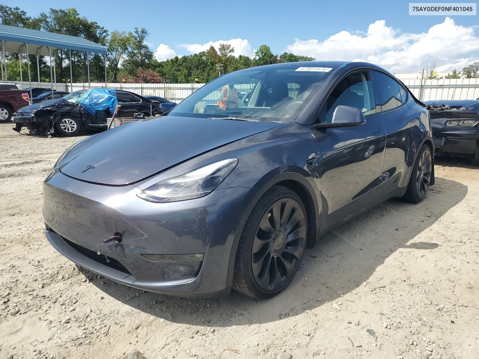 7SAYGDEF0NF401045 2022 Tesla Model Y