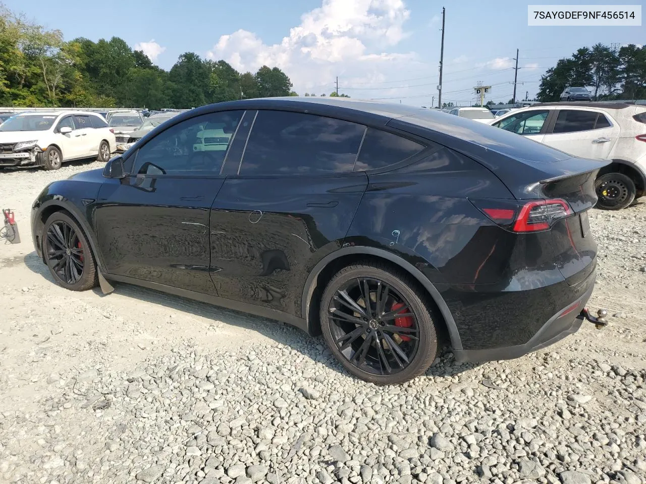 2022 Tesla Model Y VIN: 7SAYGDEF9NF456514 Lot: 67958154