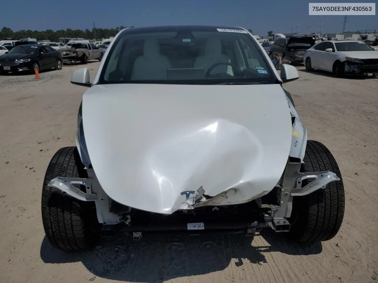 7SAYGDEE3NF430563 2022 Tesla Model Y