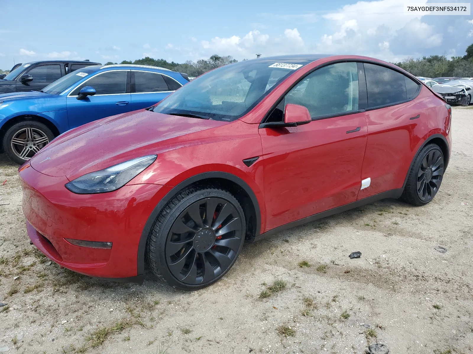 7SAYGDEF3NF534172 2022 Tesla Model Y