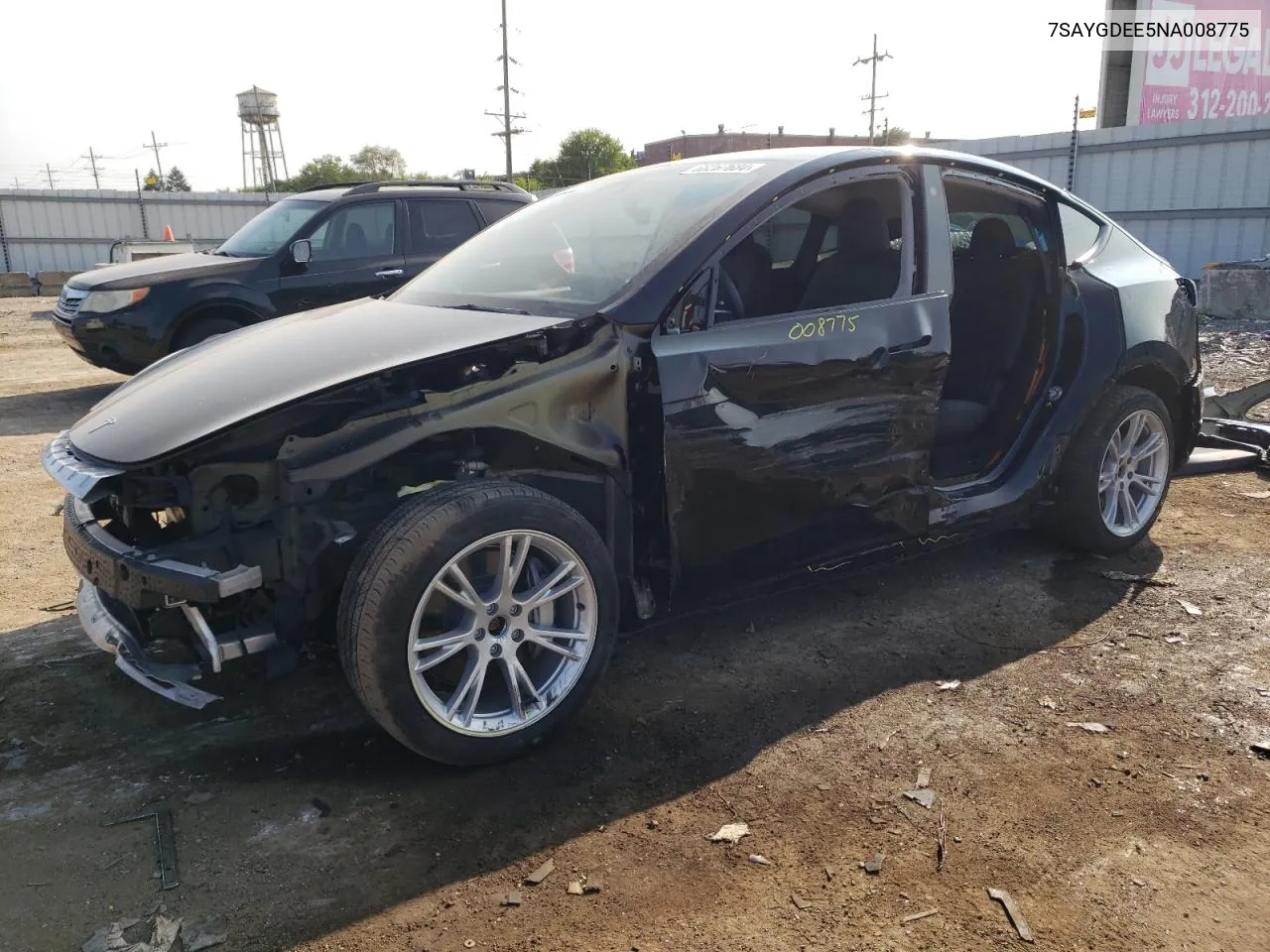 7SAYGDEE5NA008775 2022 Tesla Model Y