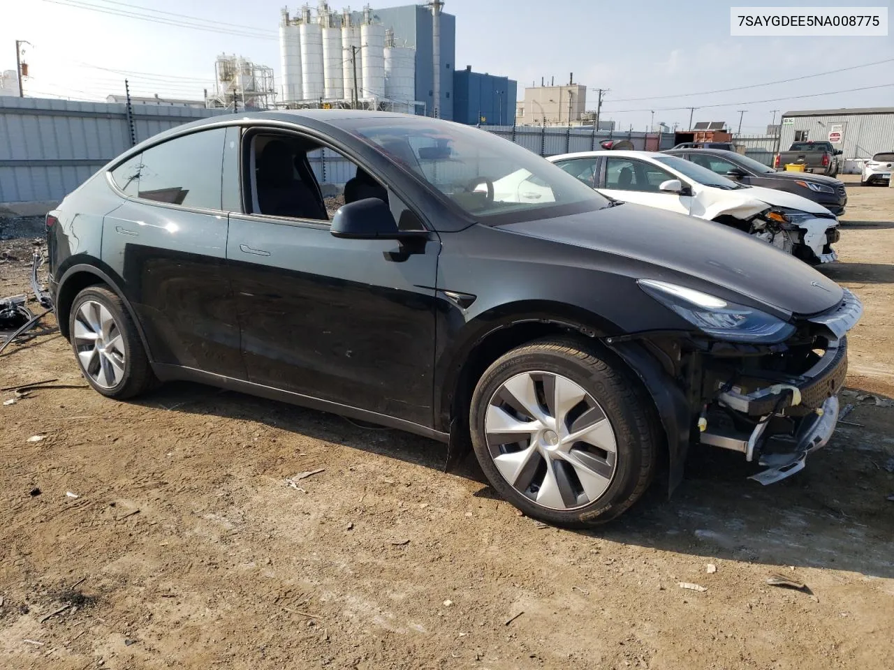 2022 Tesla Model Y VIN: 7SAYGDEE5NA008775 Lot: 68267684