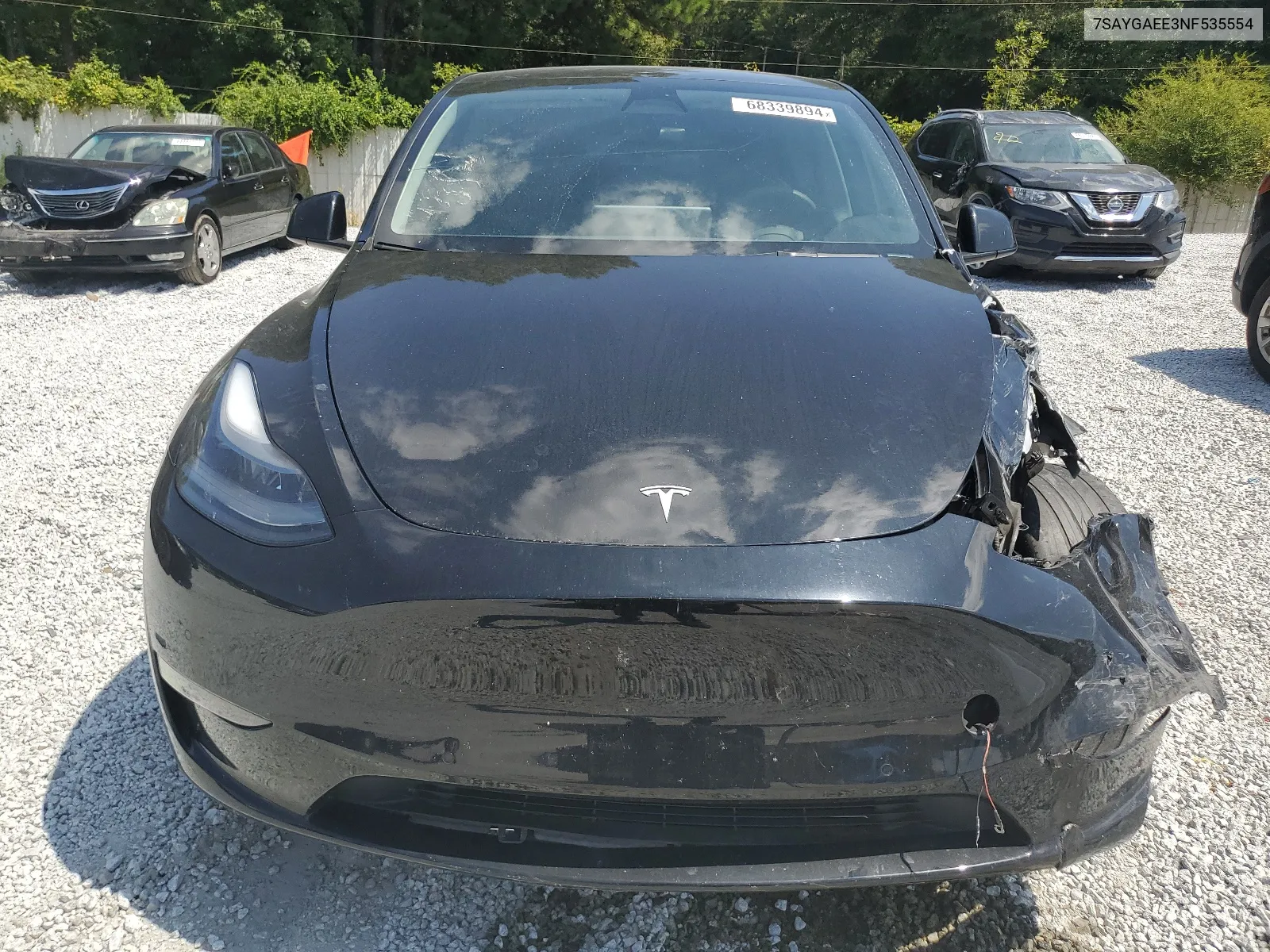 2022 Tesla Model Y VIN: 7SAYGAEE3NF535554 Lot: 68339894