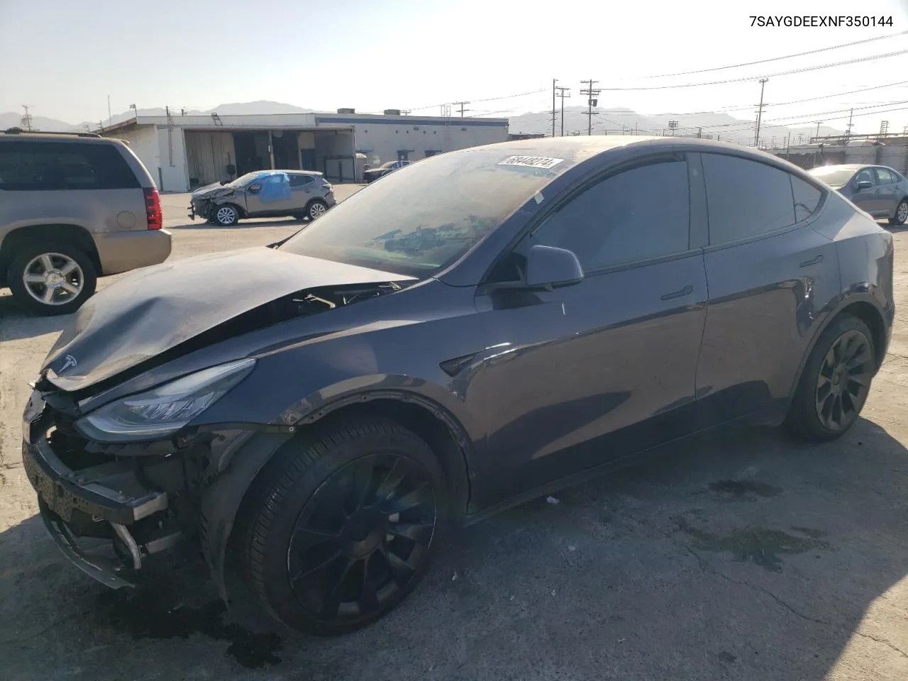 2022 Tesla Model Y VIN: 7SAYGDEEXNF350144 Lot: 68448274