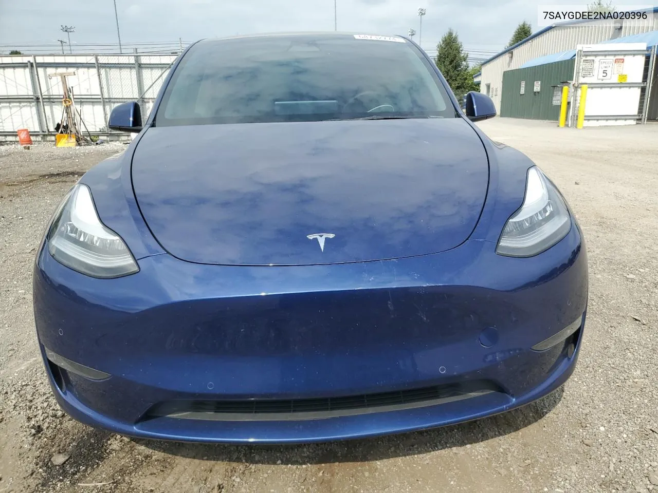 2022 Tesla Model Y VIN: 7SAYGDEE2NA020396 Lot: 68732774