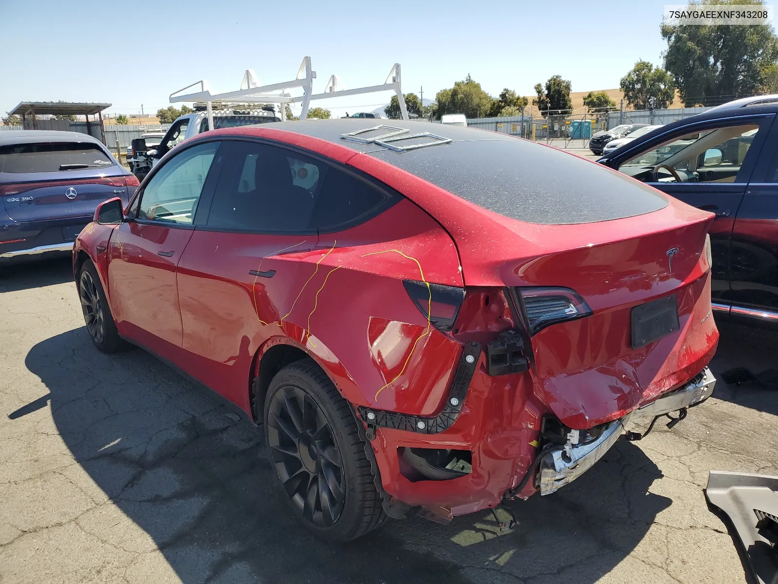 2022 Tesla Model Y VIN: 7SAYGAEEXNF343208 Lot: 68865414