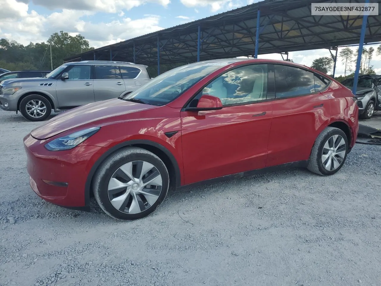 2022 Tesla Model Y VIN: 7SAYGDEE3NF432877 Lot: 68941514