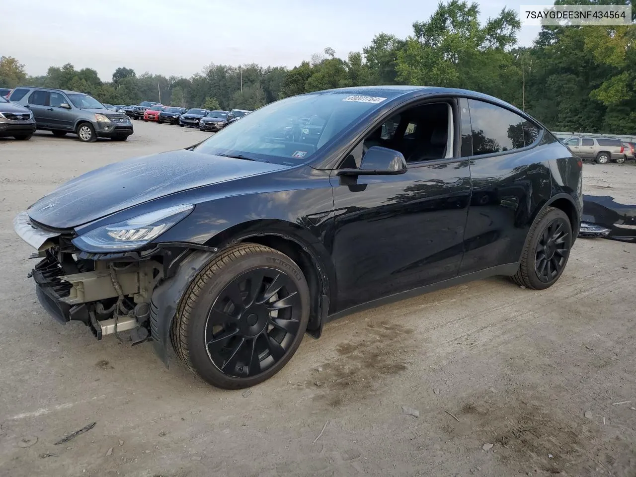 2022 Tesla Model Y VIN: 7SAYGDEE3NF434564 Lot: 69001764