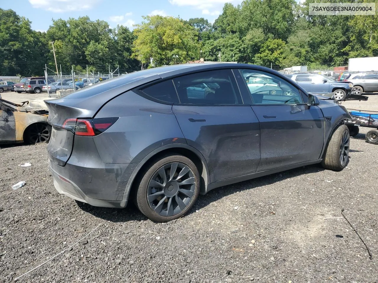 2022 Tesla Model Y VIN: 7SAYGDEE3NA009004 Lot: 69060554