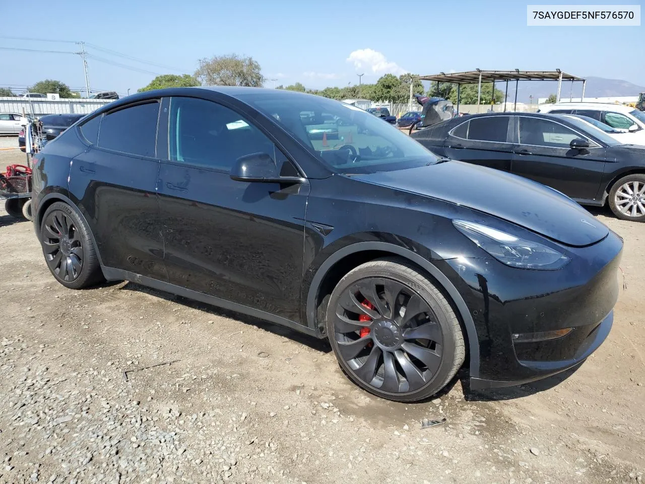 2022 Tesla Model Y VIN: 7SAYGDEF5NF576570 Lot: 69102504