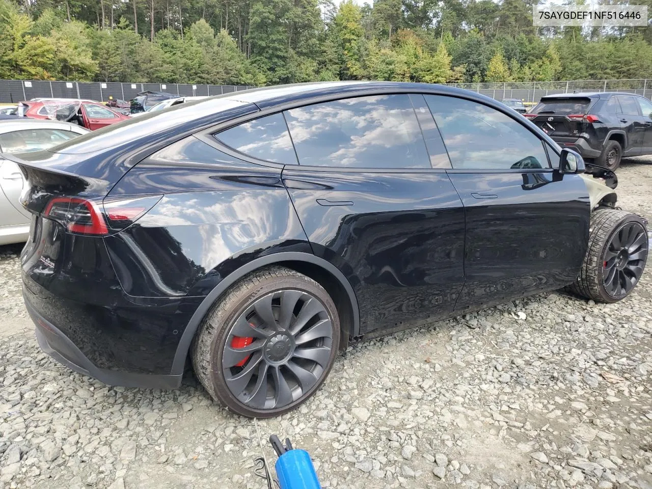 2022 Tesla Model Y VIN: 7SAYGDEF1NF516446 Lot: 69290144