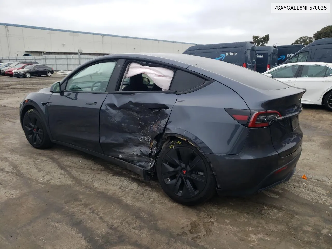 2022 Tesla Model Y VIN: 7SAYGAEE8NF570025 Lot: 69631174